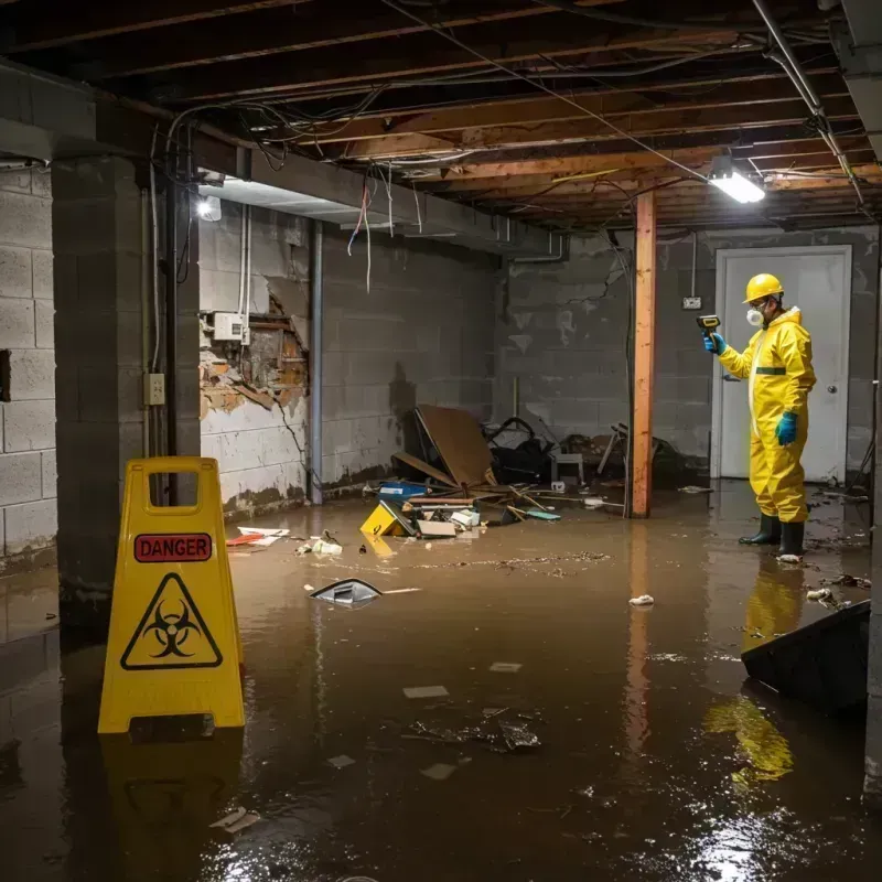 Flooded Basement Electrical Hazard in Soap Lake, WA Property